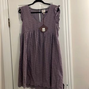 NWT Knox Rose purple/lilac eyelet dress